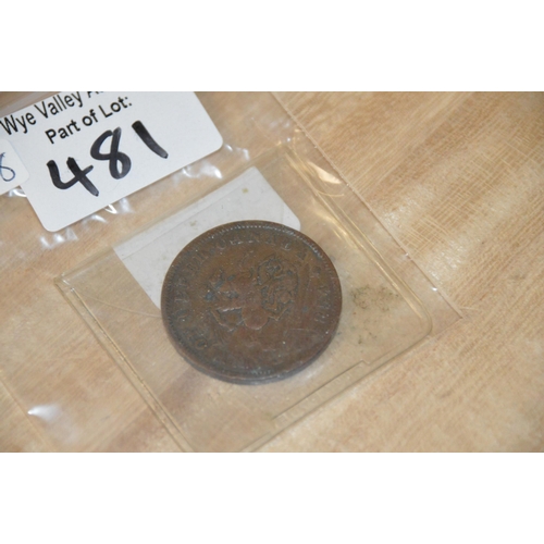 481 - Coin - 1854 Canada penny token