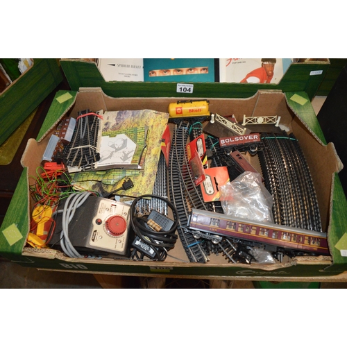 105 - Box of model train items