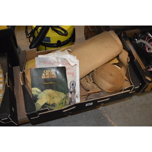 67 - Box of seat repair materials