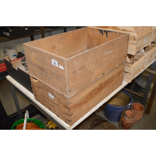 85 - 2 wine crates