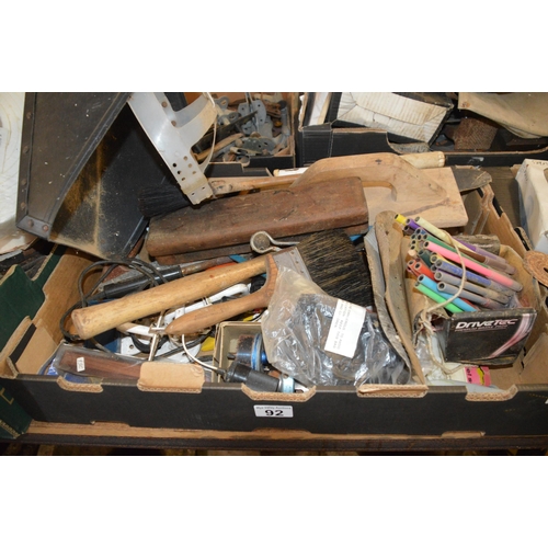 92 - Box of tools etc