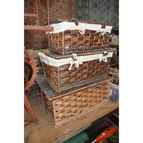 105 - 3 wicker baskets