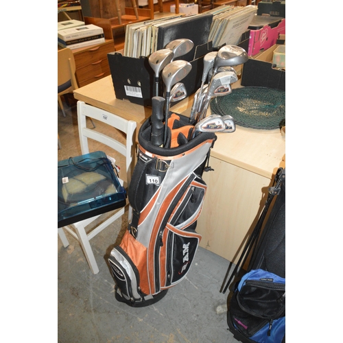 110 - bag of golf clubs