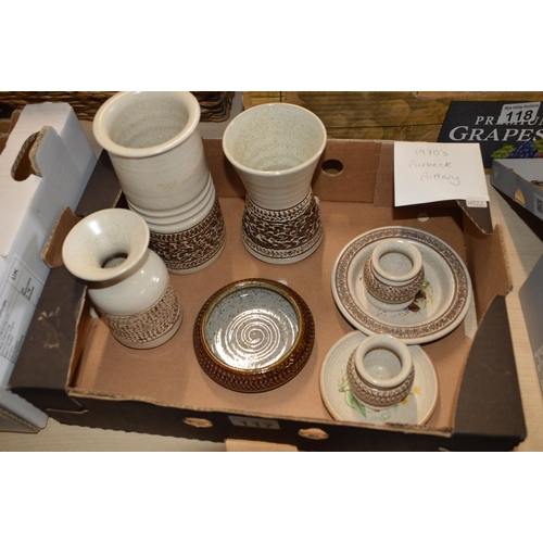 117 - Box of Purbeck pottery items