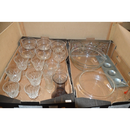 385 - 2 boxes of glassware