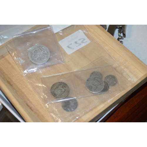 527 - Qty of scrap silver coins