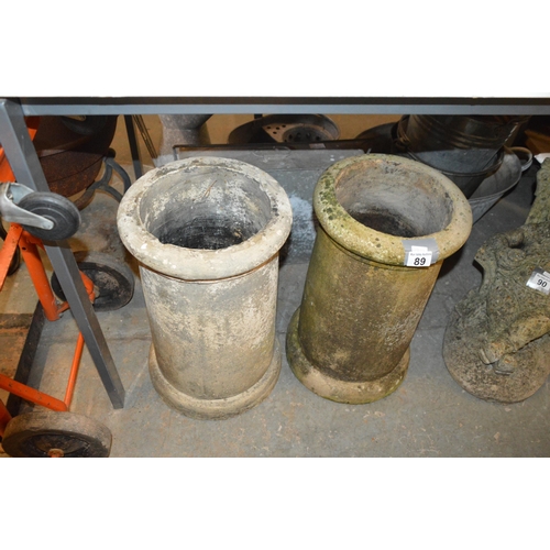 89 - Pair of chimney pots