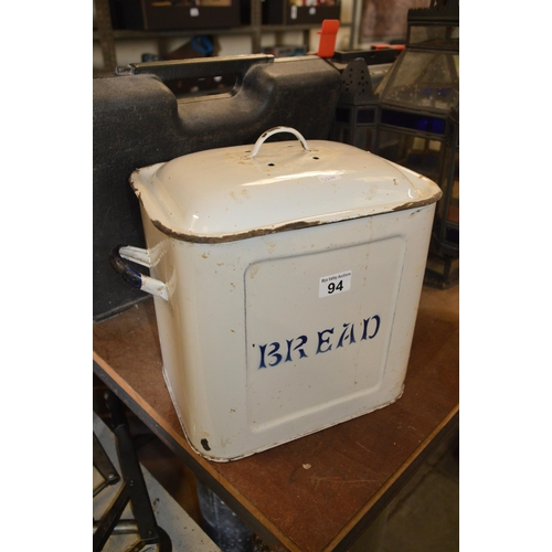 94 - Enamel breadbin