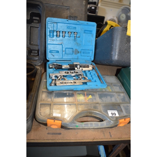 99 - Pipe fitting kit & case of fixings etc