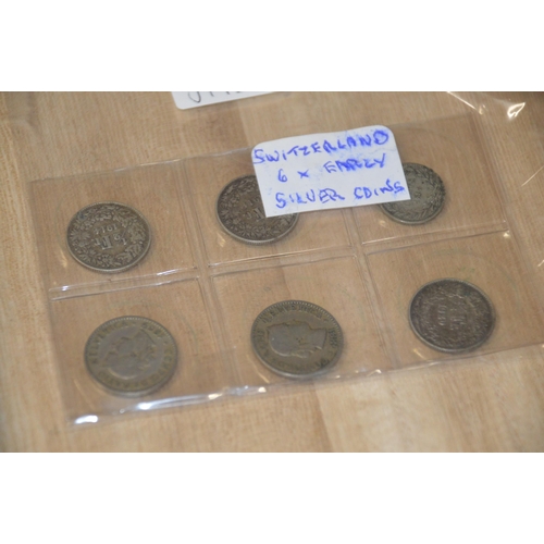 443 - 6 x Swiss coins