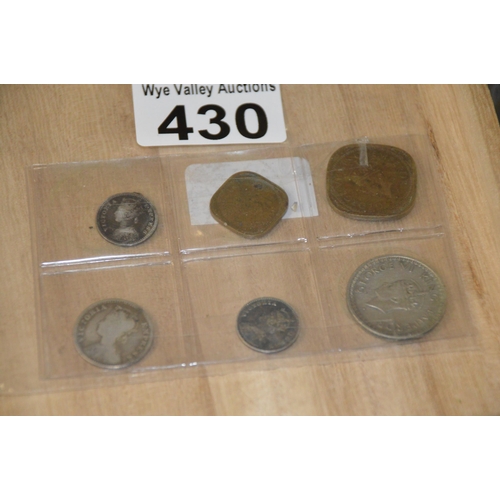 430 - 6 x early India coins