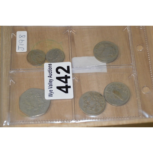 442 - 6 x Barbados coins