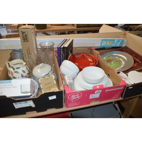 299 - 3 boxes of kitchenware