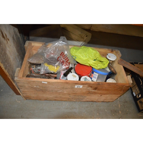 41 - Crate of fixings etc