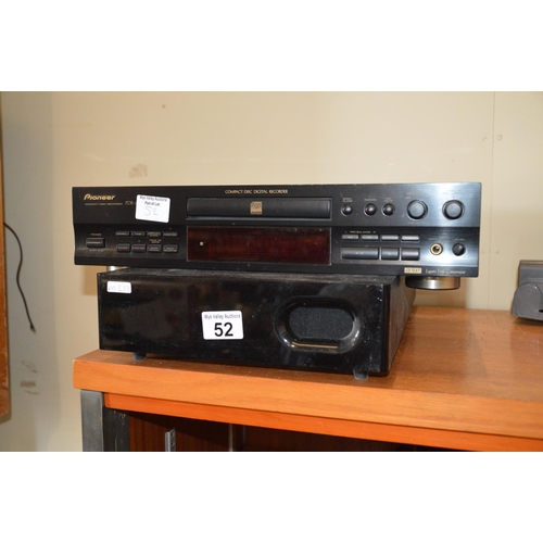 52 - Pioneer cd player & other