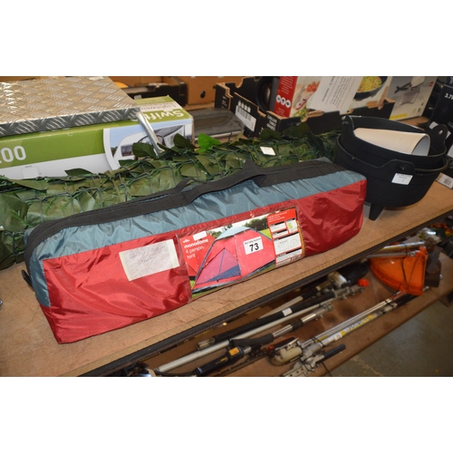 73 - Bundle of misc, garden tent, 3 pots, netting...