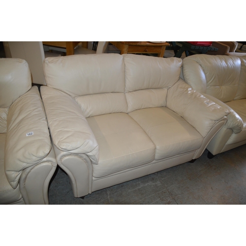 183 - Leather sofa