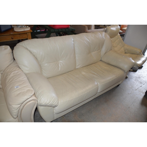 184 - Leather sofa