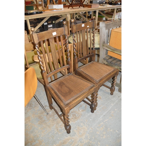 196 - 2 oak chairs