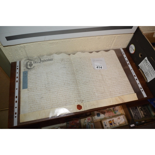 414 - Indenture dated 1735