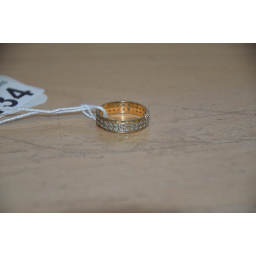 434 - 9ct gold ring, size 