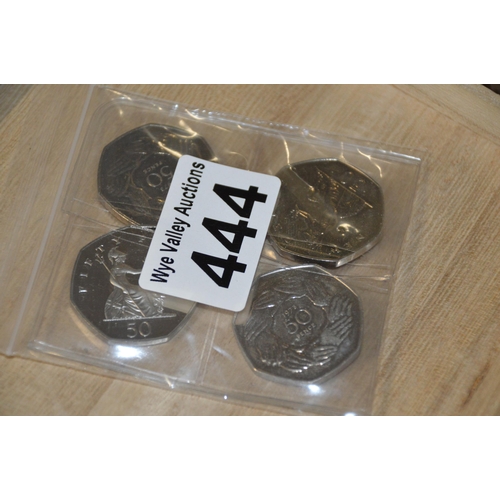 444 - Coins - 4 x large 50p