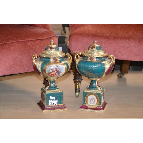 220 - pair of urns