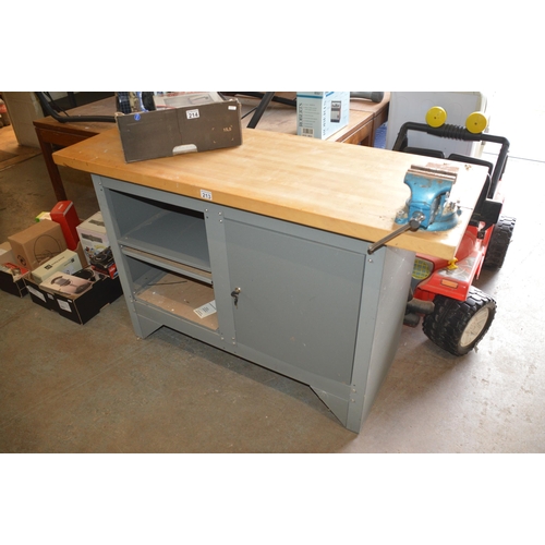 workbench with vice