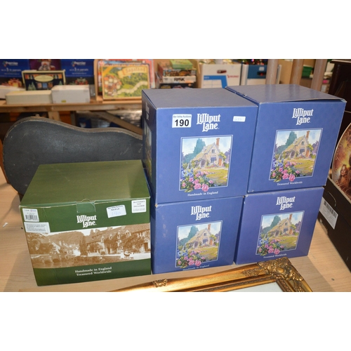 190 - 5 boxed Lilliput Lane models