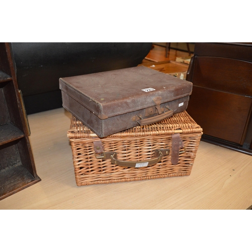 223 - basket & vintage case