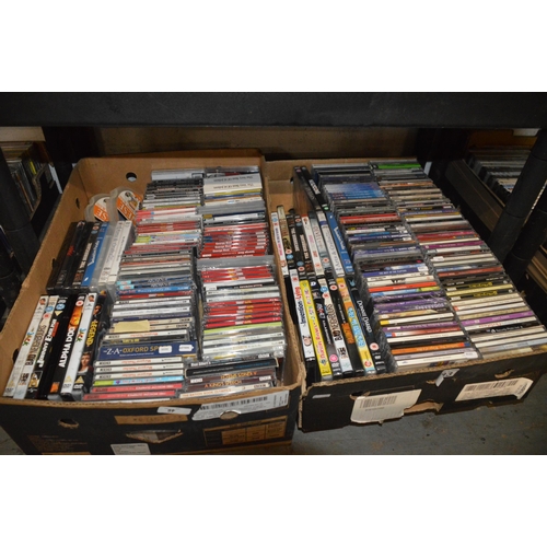 283 - 2 boxes of cds/dvds