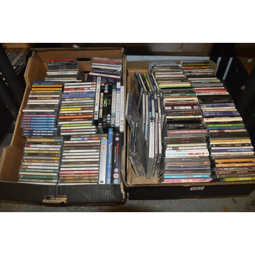 287 - 2 boxes of cds/dvds