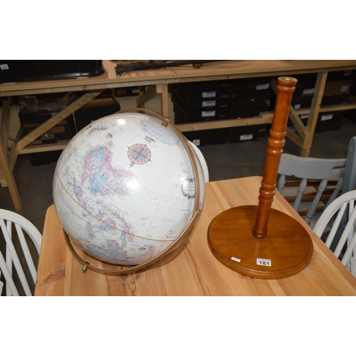 181 - large globe & stand