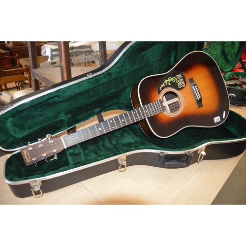 225 - Cased guitar, Martin & Co, HD28