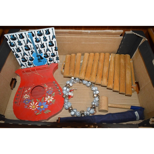 264 - box of musical instruments