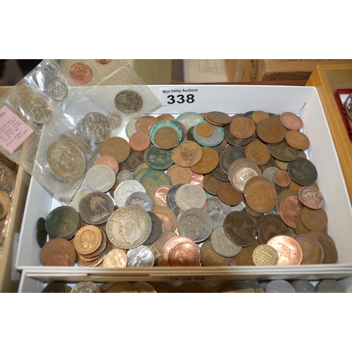 338 - tray of coins