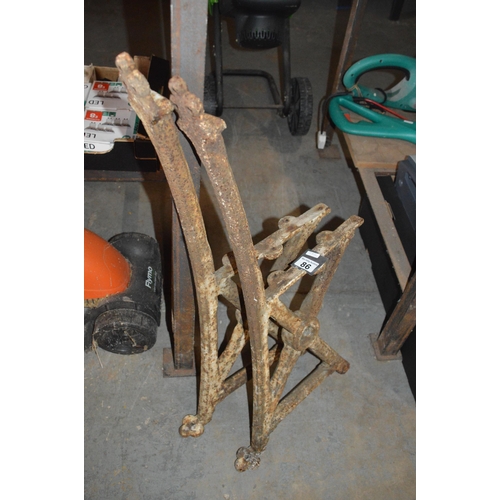 86 - pair of bench ends