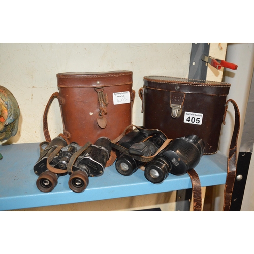 405 - 2 pairs binoculars