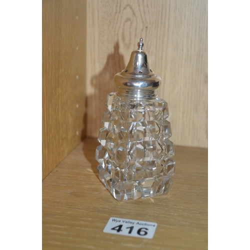 416 - Sterling silver capped sugar sifter