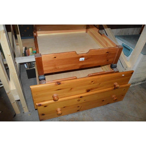 116 - 4 under-bed drawers