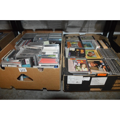 377 - 2 boxes of cds