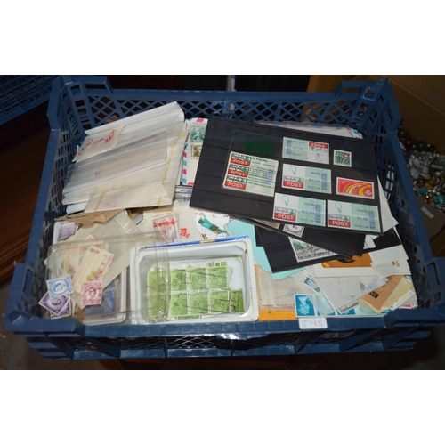 417 - basket of stamps