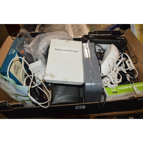 63 - box of electrical items