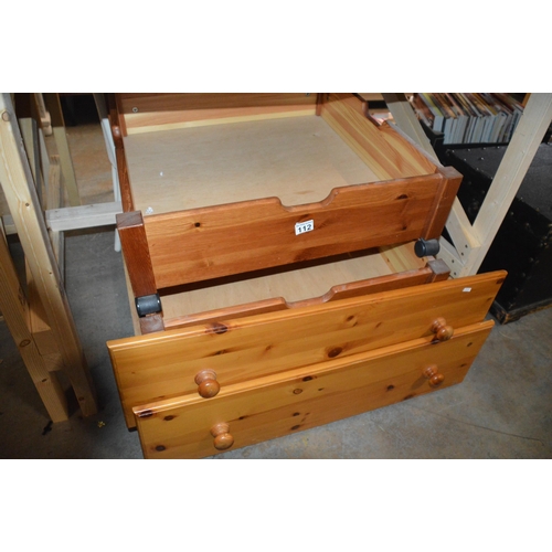 112 - 4 x underbed drawers