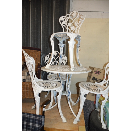 128 - patio table & chairs