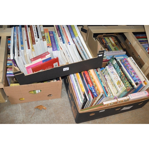 137 - 4 boxes of books