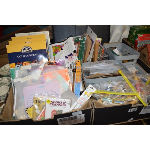 155 - 2 boxes of sewing/craft items