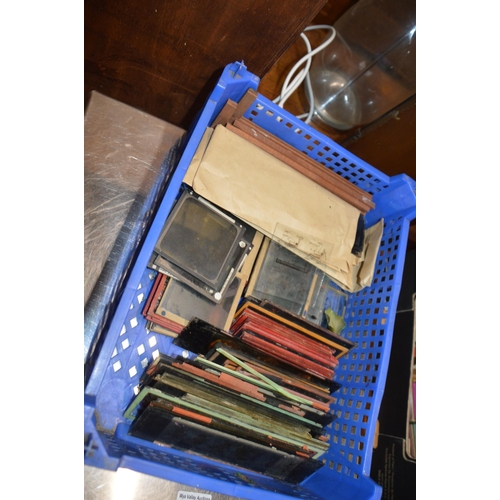 175 - basket of magic lantern slides