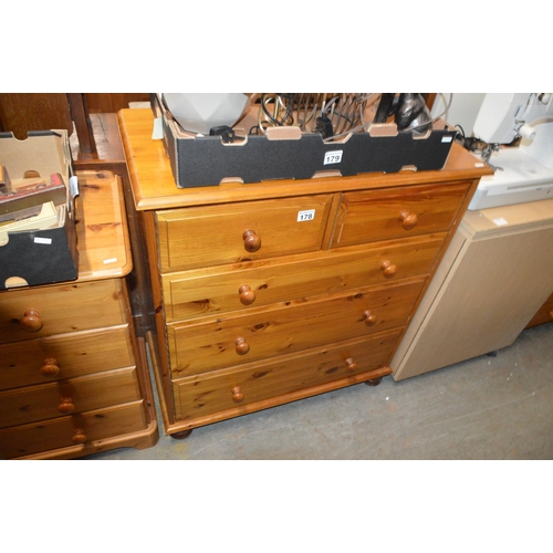 178 - pine chest of drawers