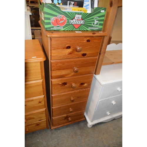 182 - pine chest of drawers